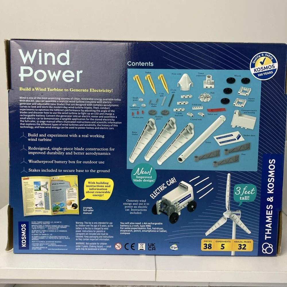 Thames & Kosmos Wind Power V4.0 STEM Experiment Kit‎ | Build a 3ft Wind Turbine